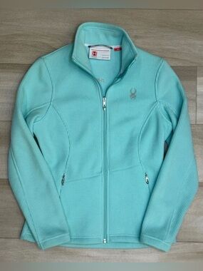 SPYDER CORE WOMENS SWEATER ZIP UP JACKET Zip Pockets SZ M EUC Funnel Collar
Logo